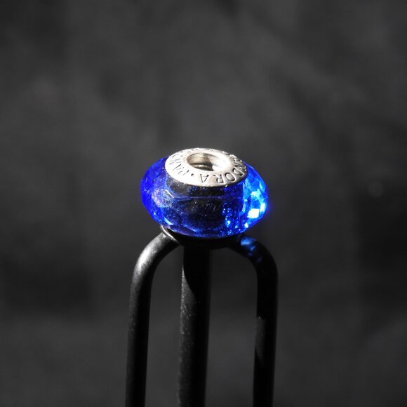 Authentic Pandora Blue Fascinating Faceted Murano Glass Bead - Picture 5 of 5